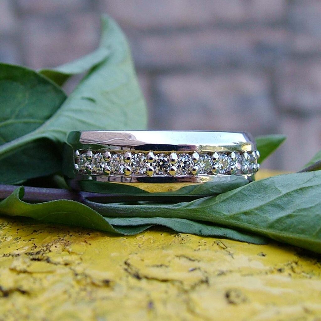 Classic eternity band, a timeless wedding ring style for 2024.