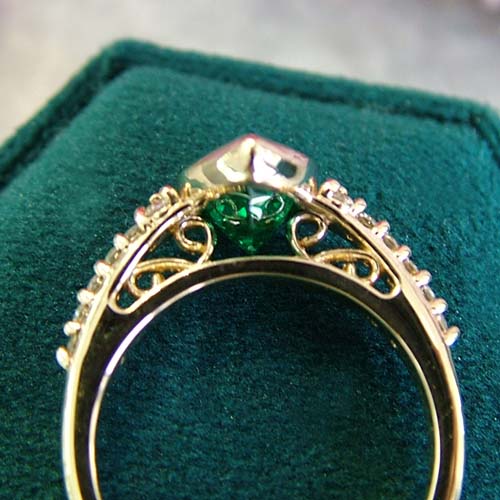 hidden gemstone engagement ring