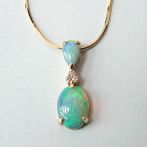 custom opal pendant