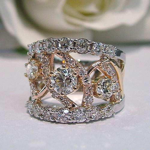 gorgeous multi stone engagement ring 