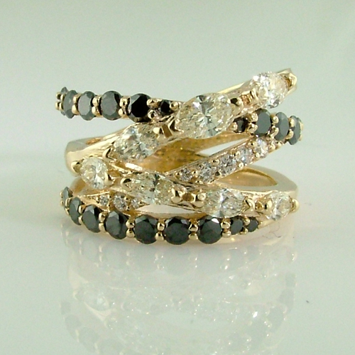 how to style black diamond rings 