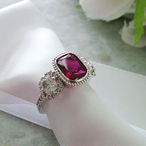 ruby non diamond engagement ring