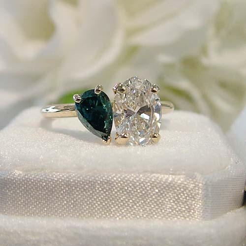 non diamond engagement ring emerald