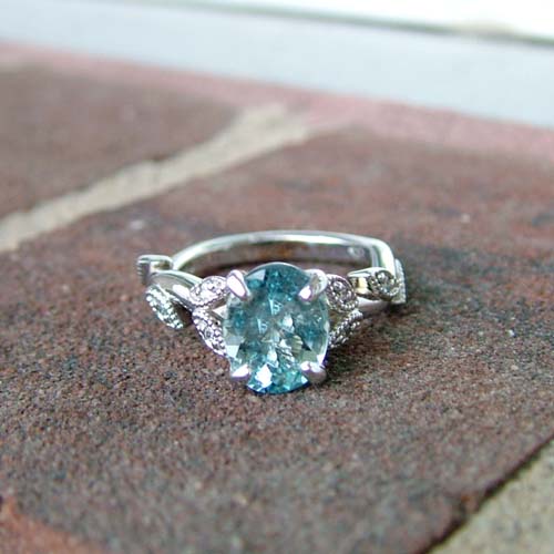 colored gemstone engagement ring