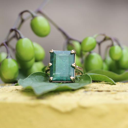 emerald gemstone engagement ring