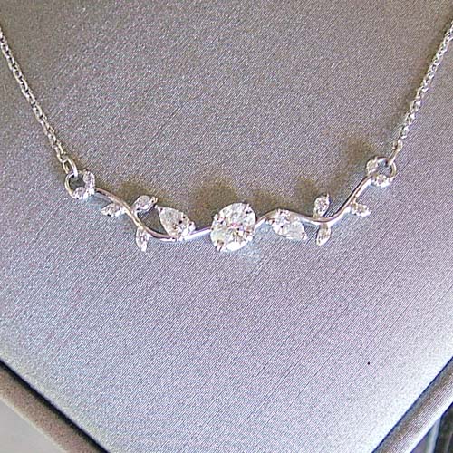 oval lab diamond pendant