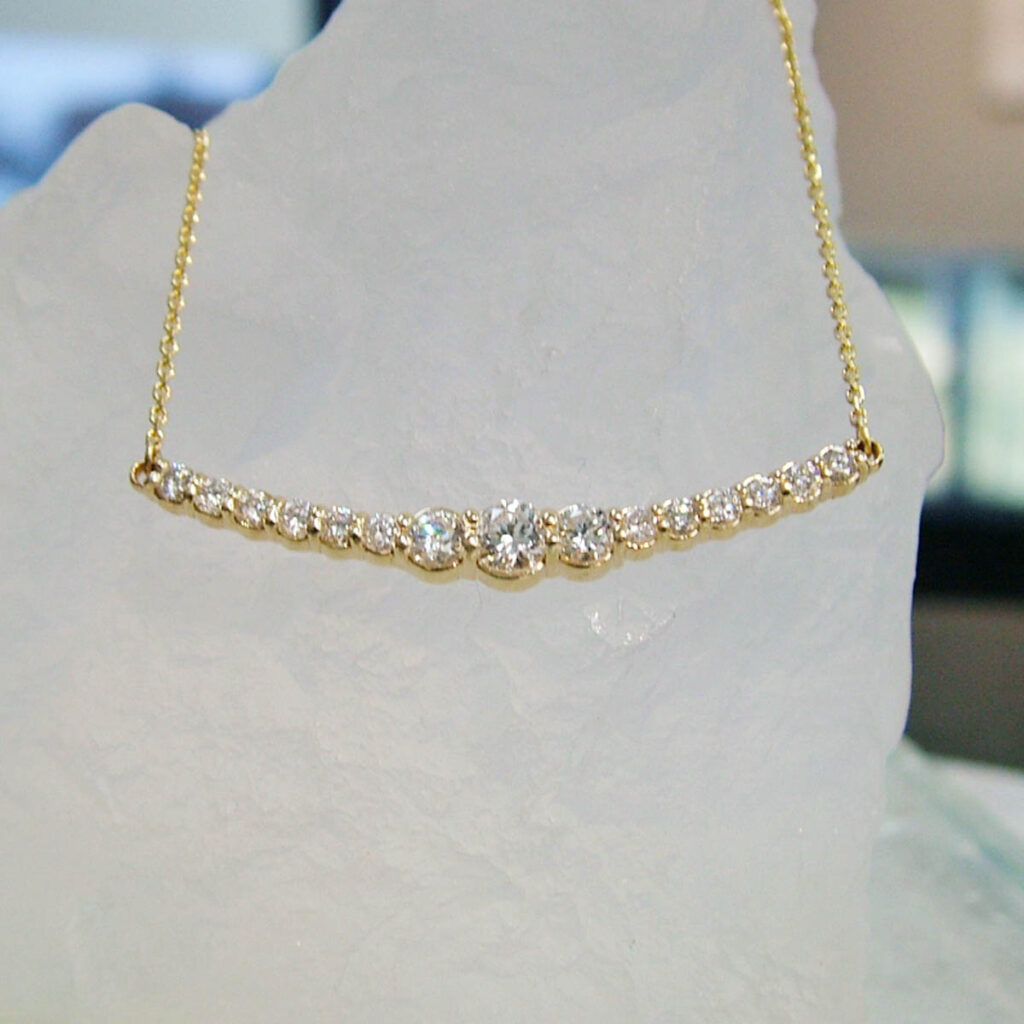 Initial pendant with wedding ring stones