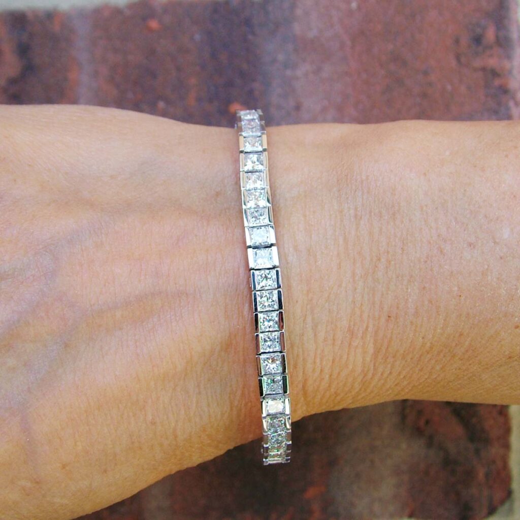 delicate lab grown diamond bracelet