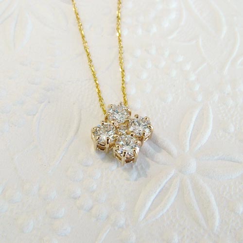 Bar necklace with repurposed diamonds