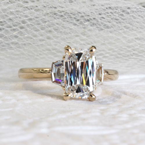 lab diamond engagement ring