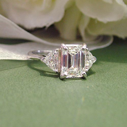 emerald cut lab diamond engagement ring