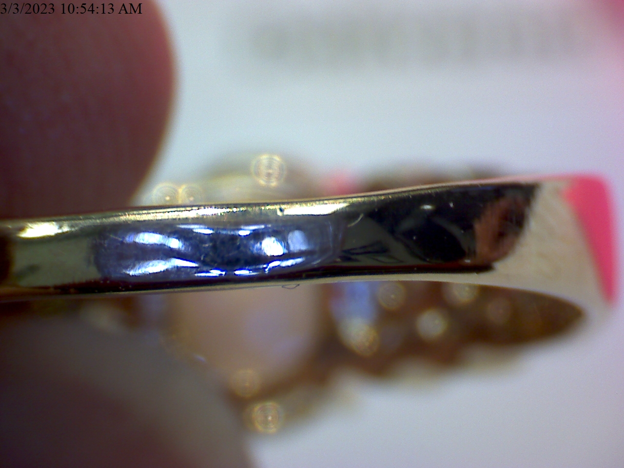 porosity in gold ring shank